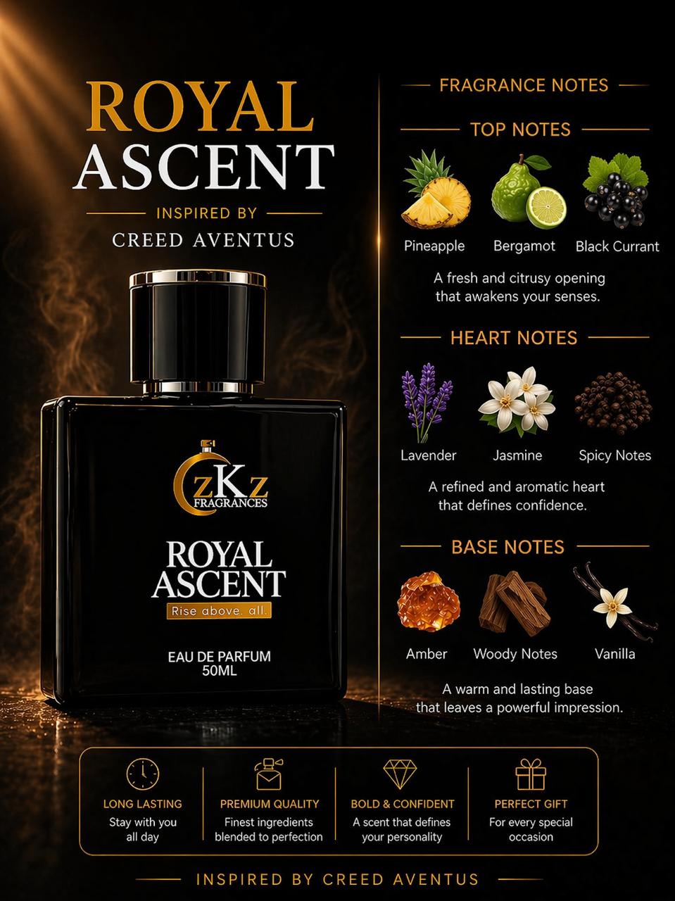Royal Ascent – Eau de Parfum 50ML | ZKZ Fragrances