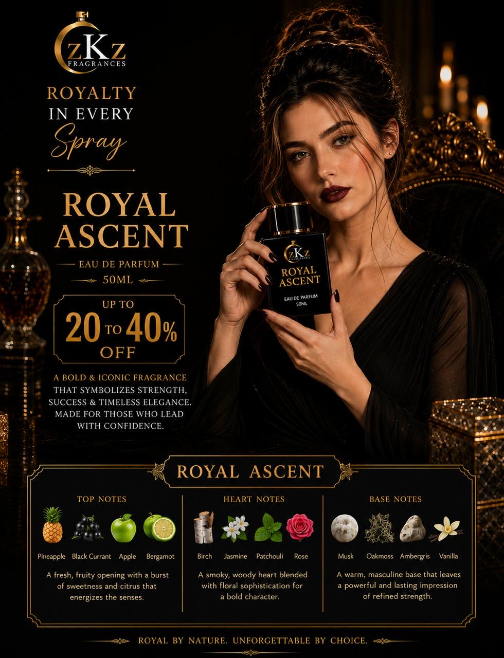 Royal Ascent – Eau de Parfum 50ML | zKz Fragrances