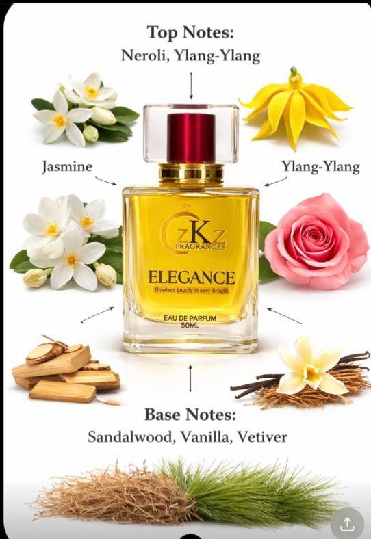 Elegance by ZKZ Fragrances – A Timeless Beauty in Every Breath | Floral Perfume for Women (50ml)
